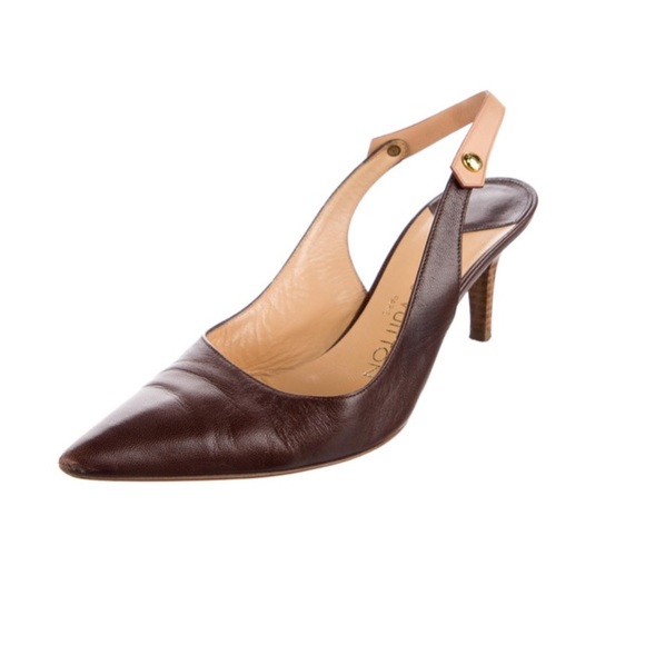 Louis Vuitton Patent Leather Chocolate Slingback - Picture 2 of 12